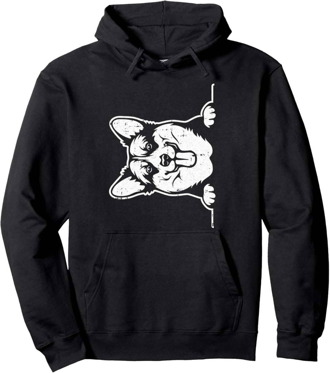 Corgi Face Dog Cute Puppy Doggie Pet Animal Lover Pullover Hoodie