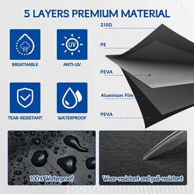 wasserdichte Autoabdeckung für VW Beetle 1960-2023, 210D Allwetter-Vollständige Autoabdeckung mit Re