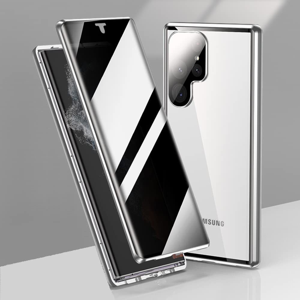 CeeEee Anti-Spy Case für Samsung S22 Ultra Hülle 5G Ultra Dünn Magnetische Cover mit Dual Gehärtetem