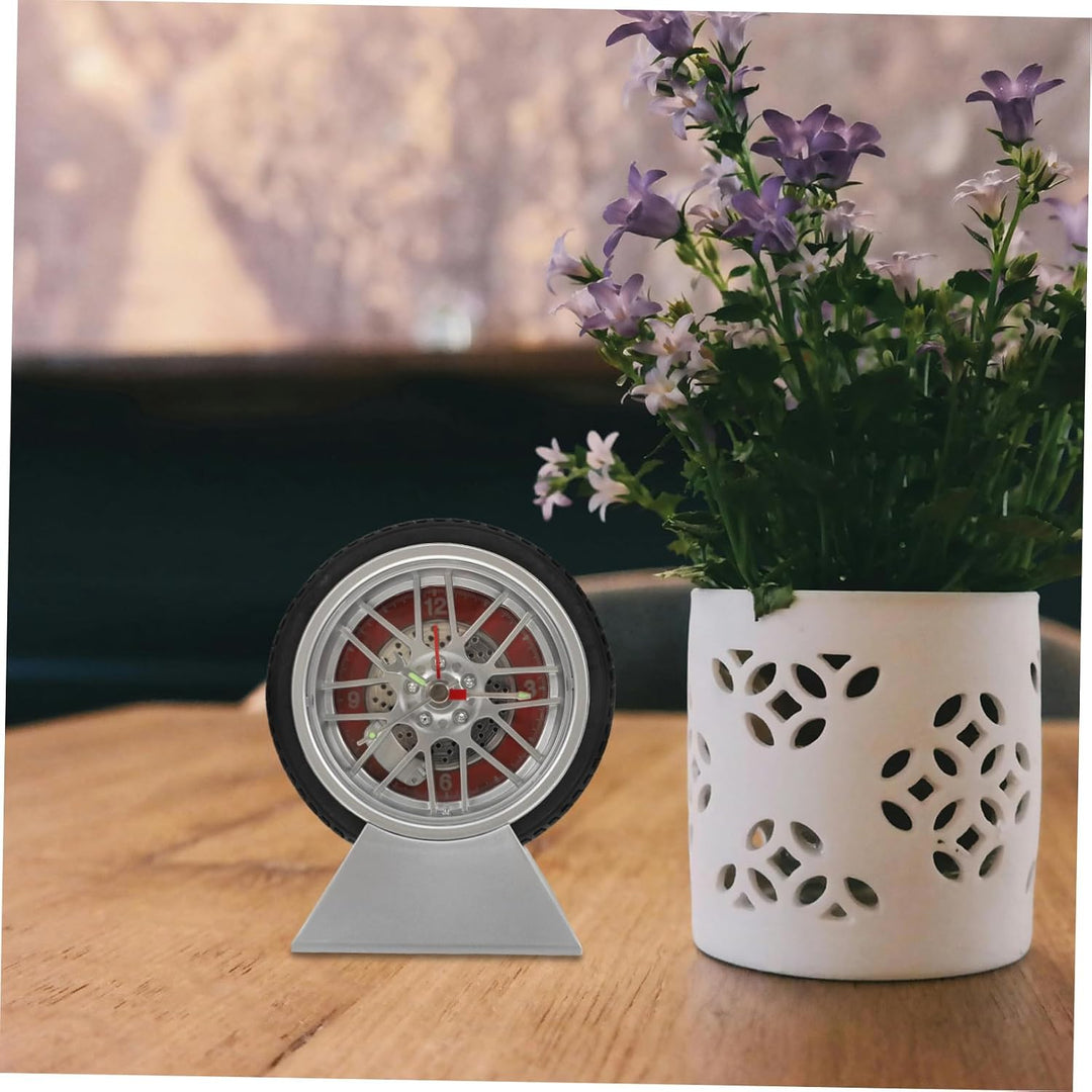 MAGICLULU Auto Reifen Uhr Schlafzimmer Dekor Wecker Vintage Schreibtisch Für Garage Zimmer Land Küch