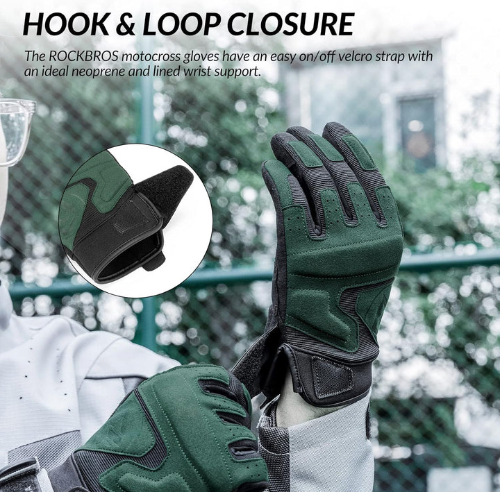 ROCKBROS Motorradhandschuhe Herren Motorrad Handschuhe Winddichte Touchscreen Radsporthandschuhe Atm