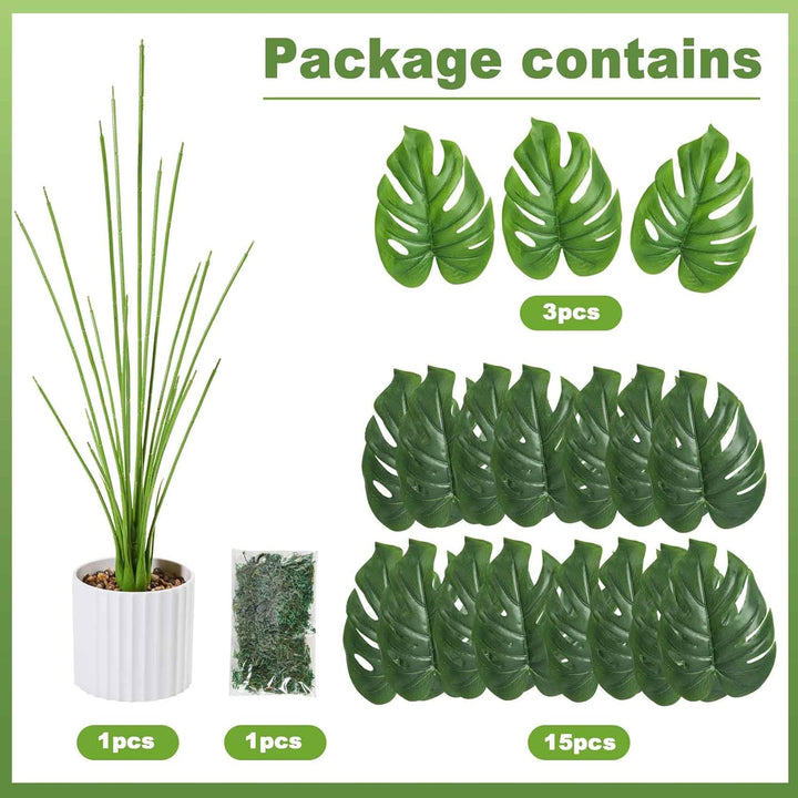 Guheake Künstliche Monstera-Kunstpflanzen, gross, 71,1 cm, für den Innenbereich, hoch, für Boden, Zu