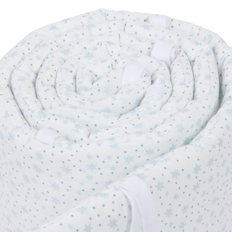 babybay Nestchen Mesh passend für Modell Original, weiss Glitzersterne diamantblau