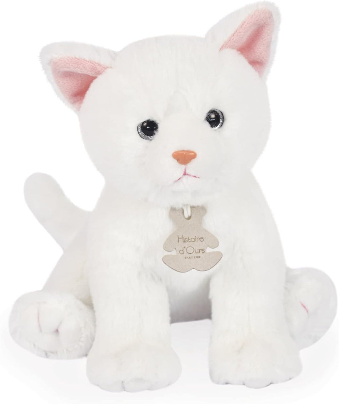 Histoire d'ours - Plüschtier Katze – Weiss – 18 cm – A la Landagne – HO3155 Katze 18 cm Weiss, Katze