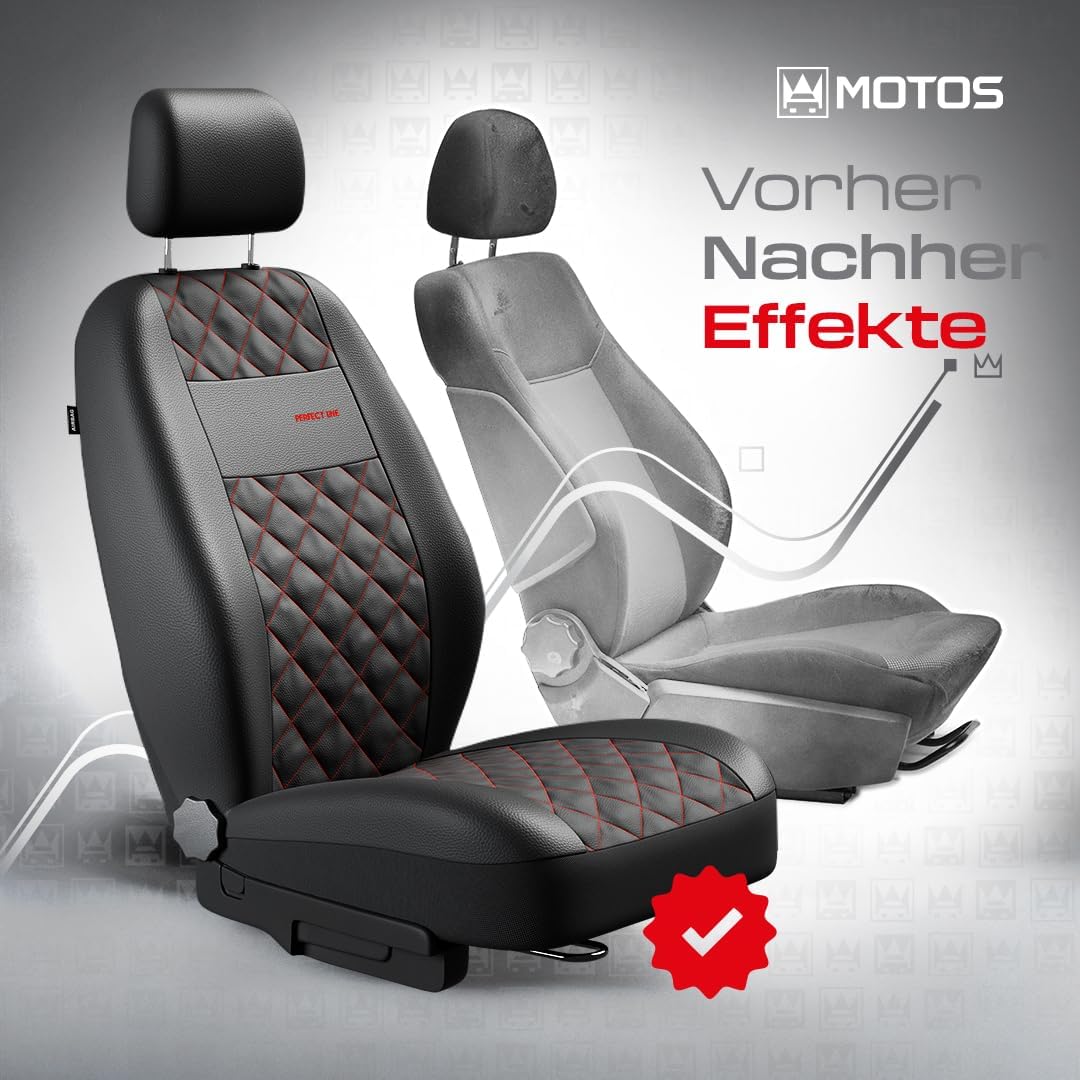 MOTOS Universal-Sitzbezüge Auto für Skoda Kodiaq Autositzbezüge mit aktivem Airbag-System, dreilagig