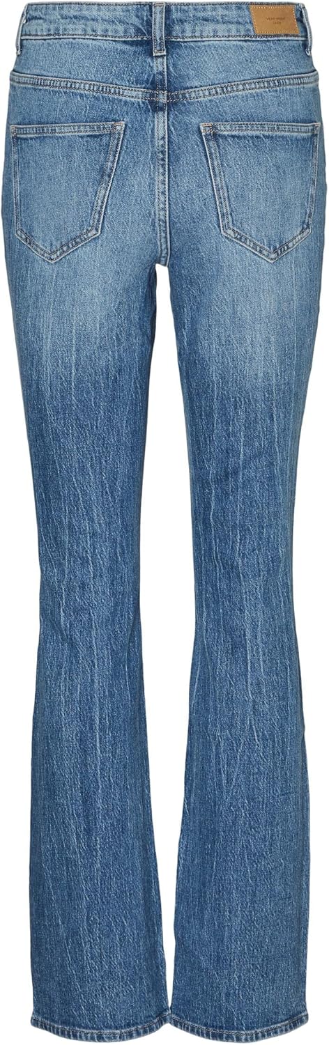 VERO MODA Damen Hose Vmselma Hr Flared Slit Jeans Ra336 27W / 32L Medium Blue Denim, 27W / 32L Mediu