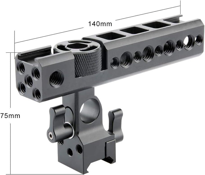 NICEYRIG NATO Rail Top Clamp Sony Griff Handle Rig Quick Release mit 15 mm Rod Clamp und kalten Schu