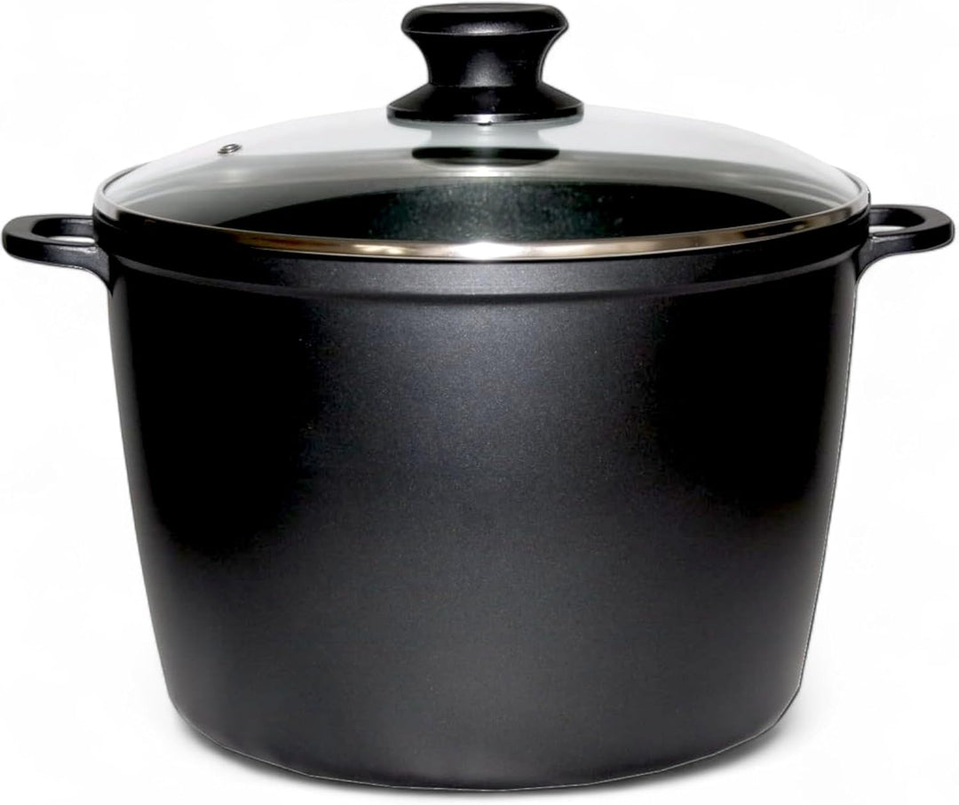GMMH Topf Kochtopf mit Deckel, 10 l, Aluminiumlegierung, mit Antihaftbeschichtung, D:28 cm, H: 20 cm