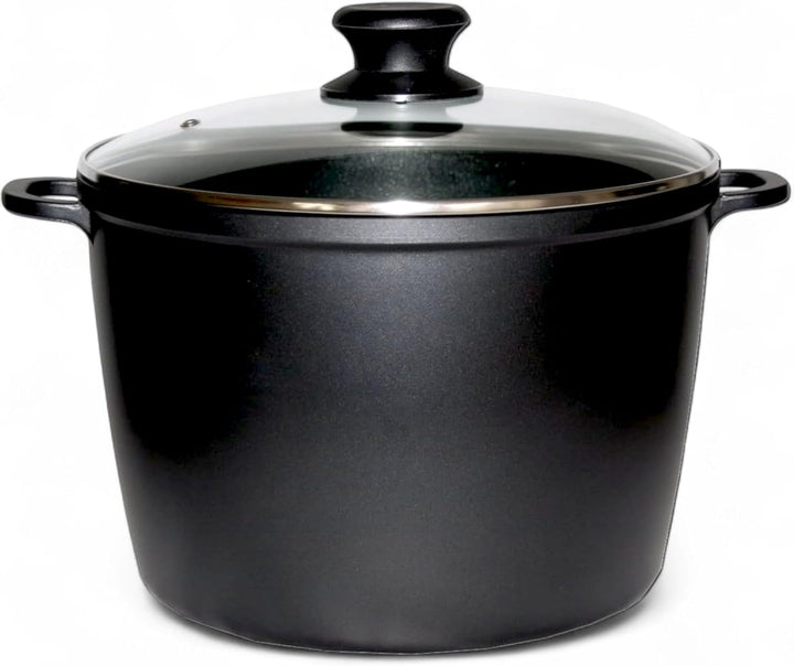 GMMH Topf Kochtopf mit Deckel, 10 l, Aluminiumlegierung, mit Antihaftbeschichtung, D:28 cm, H: 20 cm