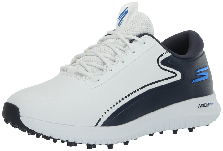 Skechers Max Fairway 3 Arch Fit Herren-Golfschuhe ohne Spikes 40 EU Weiss Marineblau, 40 EU Wei&amp;