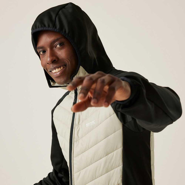 Regatta Herren Softshelljacke mit Kapuze, gepolstert, 1 Stück XL Abbeystone / Schwarz, XL Abbeystone