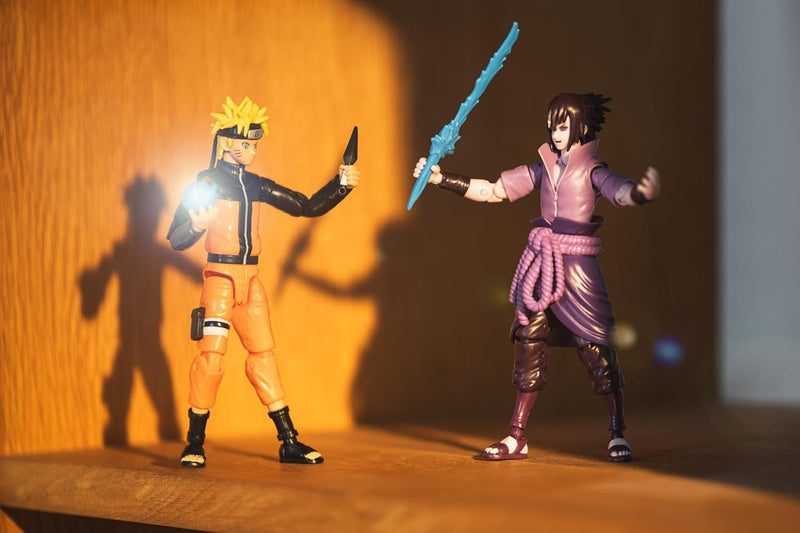 Bandai – Anime Heroes – Naruto Shippuden – Anime Heroes-Figur Sasuke 17 cm – Uchiwa Sasuke Rinnegan