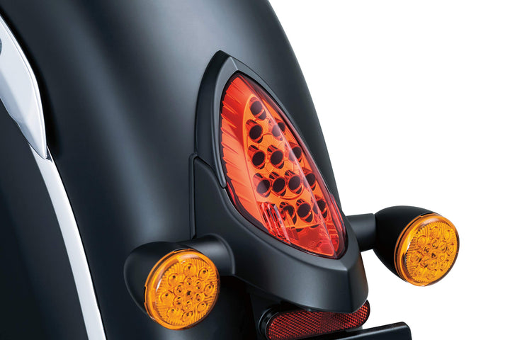 Kuryakyn 5623 Motorrad Zubehör: Rücklicht Top Trim Akzent für 2014-2019 Indian Motorräder, Satin Sch