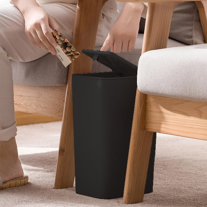 3 Stück 10 l Mülleimer mit Pop-Up-Deckel. Kleiner Mülleimer mit Deckel, Abfallkorb für Küche, Schlaf