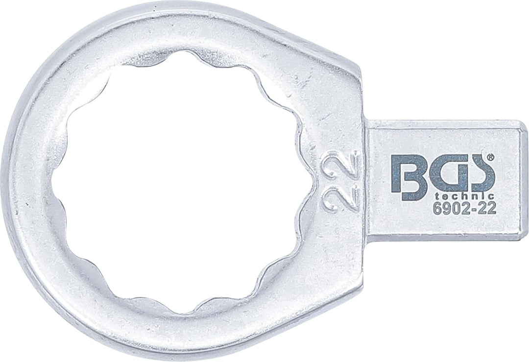 BGS 6902-22 | Einsteck-Ringschlüssel | 22 mm | Aufnahme 9 x 12 mm, 22 mm