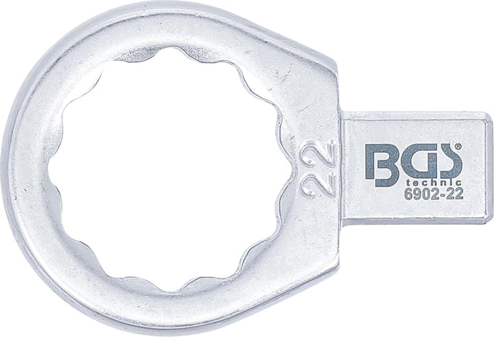 BGS 6902-22 | Einsteck-Ringschlüssel | 22 mm | Aufnahme 9 x 12 mm, 22 mm