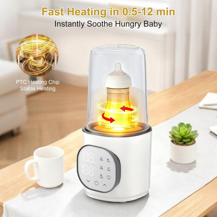 Flaschenwärmer Baby Kabelgebundener mit präziser Temperaturkontrolle, 9-in-1 Babyflaschenwärmer mit