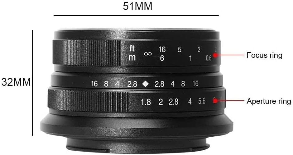 7artisans 25 mm F1.8 APS-C Weitwinkel-Objektiv für Nikon Z-Mount Kompaktkameras spiegellose Kameras