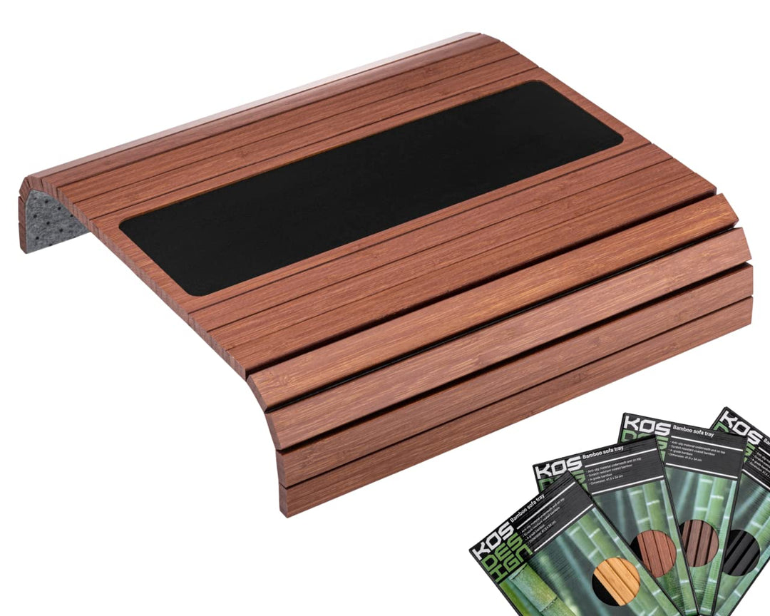 sofatablett für Couch - Tablett aus Bambus für armlehne, Sofa Butler armrest für Organisation, couch