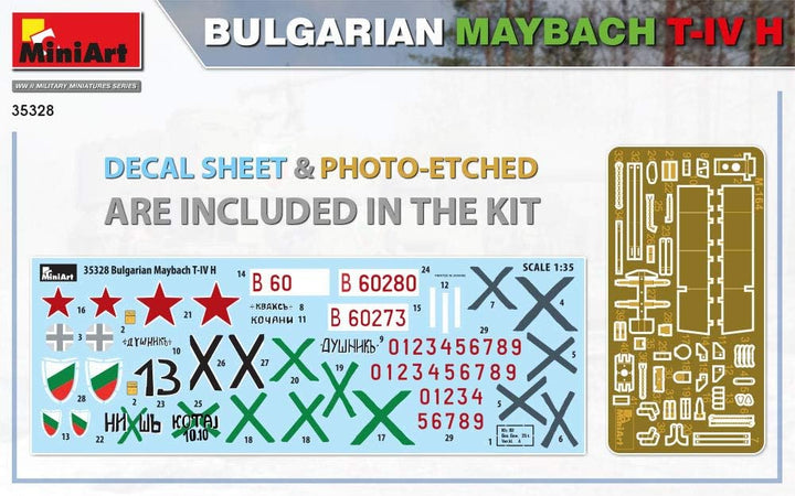 Miniart MIN35328 Bulgarischer Maybach T-IV H im Massstab 1:35 Plastikmodellbausatz, verschieden