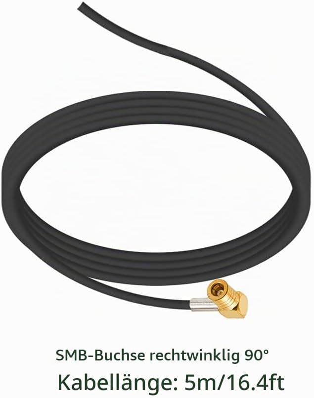 Vecys DAB DAB+ FM/AM GPS Autoantenne Haifischflosse Autoradio Antennensignalverstärker SMA zu SMB zu