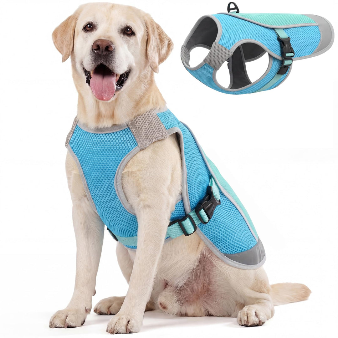 Kuoser Kühlmantel Hund, Kühlweste für Hunde mit Verstellbarer Brustschnalle &amp; D-Ring, Atmungsaktive