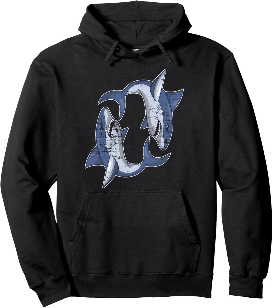 Ozean Tier Seeungeheuer Haifischflosse Geschenk Hai Pullover Hoodie