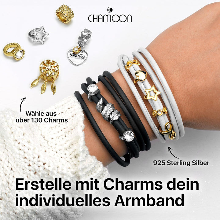 CHAMOON® Premium Lederarmband für Damen | Besonders fein & weich | Praktischer Magnetverschluss aus