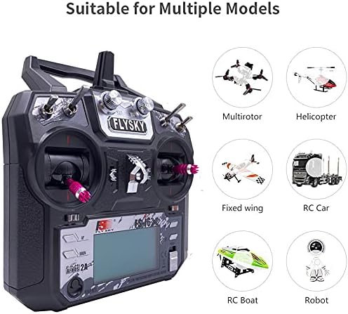 FLYSKY FS-i6X 10CH 2,4GHz RC Sender Controller mit iA6B Empfänger Upgrade Kabel für RC Boot Racing D