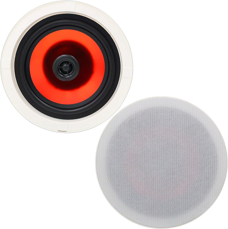 Herdio 6.5 Zoll Deckenlautsprecher, 300 Watt 2-Wege Stereo Einbaulautsprecher, Bündige Montage Sound