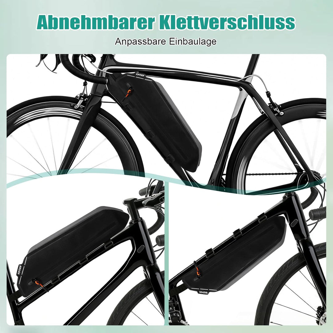 Fahrrad Rahmentasche, Oberrohrtasche,Dreieckig,Wasserdicht (Beeinträchtigt Den Flaschenhalter Nicht)