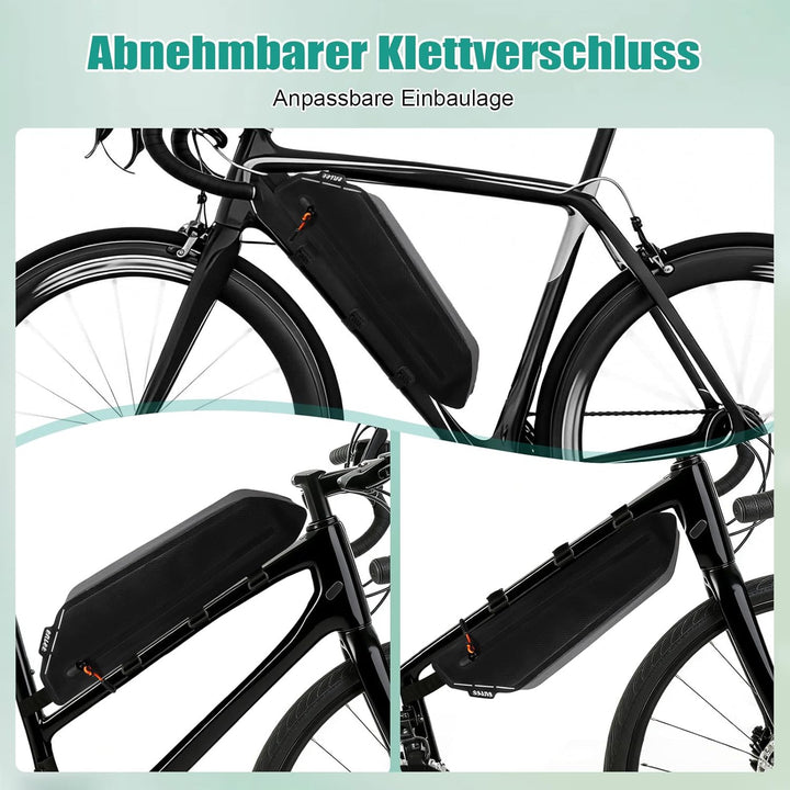 Fahrrad Rahmentasche, Oberrohrtasche,Dreieckig,Wasserdicht (Beeinträchtigt Den Flaschenhalter Nicht)