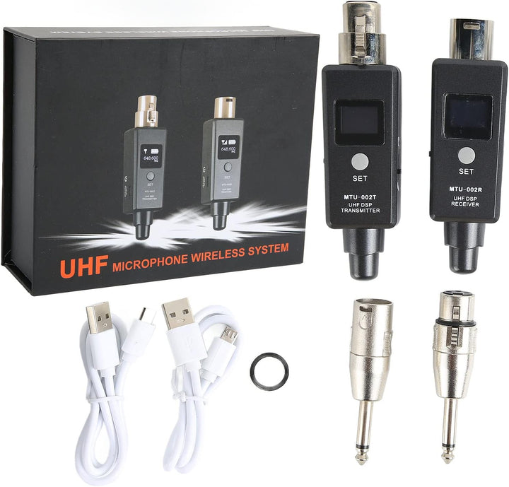 Kabelloses Mikrofonsystem, Kabelloser XLR-Sender und -Empfänger, Kabelloses 2,4-GHz-Mikrofonsystem f