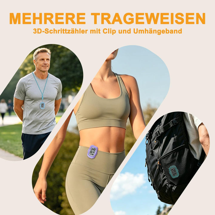 AVTREK Präziser 3D-Schrittzähler Mini-Schrittzähler für Walking oder Laufen im Freien Wanderaktivitä