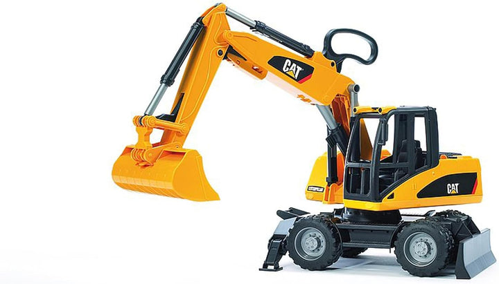 bruder 02445 - Cat Mobilbagger - 1:16 Baustelle Baufahrzeug Löffelbagger Arbeiter bworld Baumaschine