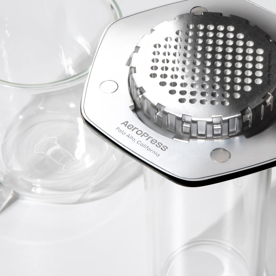 AeroPress Premium koffiepers – glas, roestvrij staal &amp; aluminium alles-in-één French Press, handmati