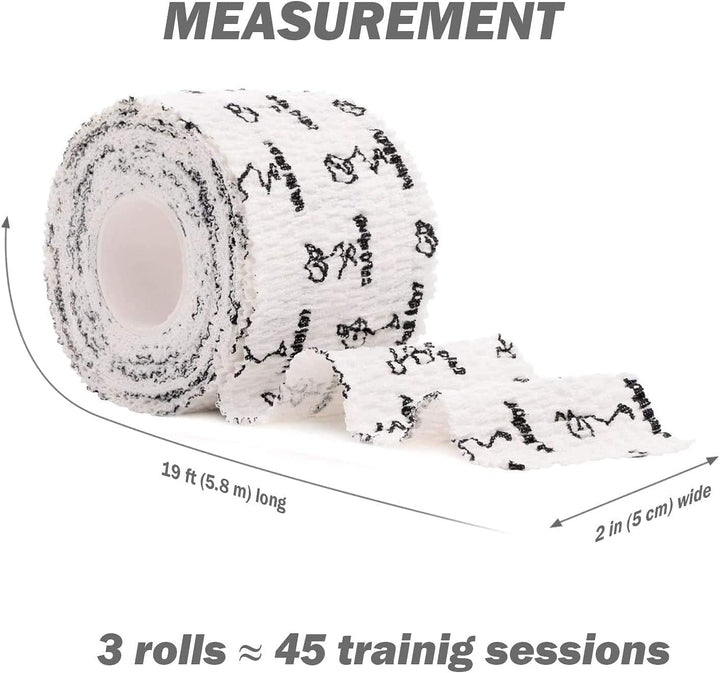 WARM BODY COLD MIND Hook Grip Tape für Gewichtheben - Baumwolle Weightlifting Thumb Tape für Powerli