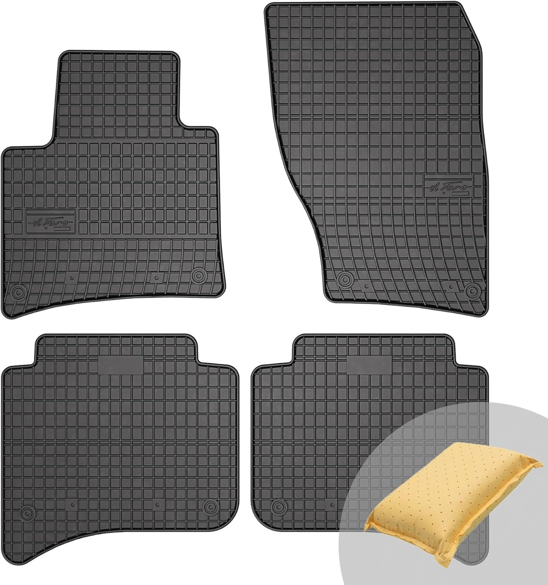 FROGUM EL Toro Gummimatten Ganzjähriges-Set von Autofussmatte Auto Fussmatten für Porsche Cayenne II