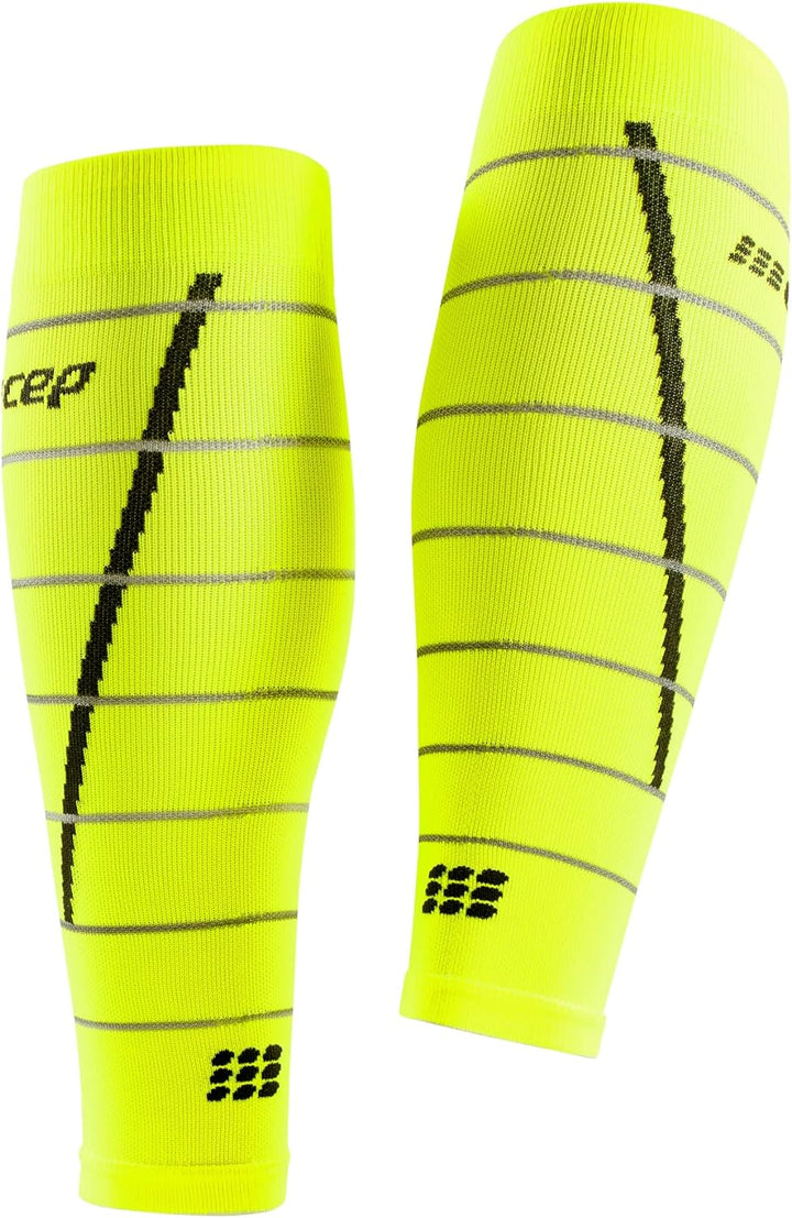 CEP – NIGHTTECH Calf Sleeves Redesign für Herren | Bunt reflektierende Beinstulpen REFLECTIVE - Neon