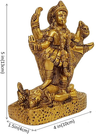 Purpledip Messing Idol Durga (Kali, Parvati oder Adishakti): seltene Sammlerstück-Statue (12411)