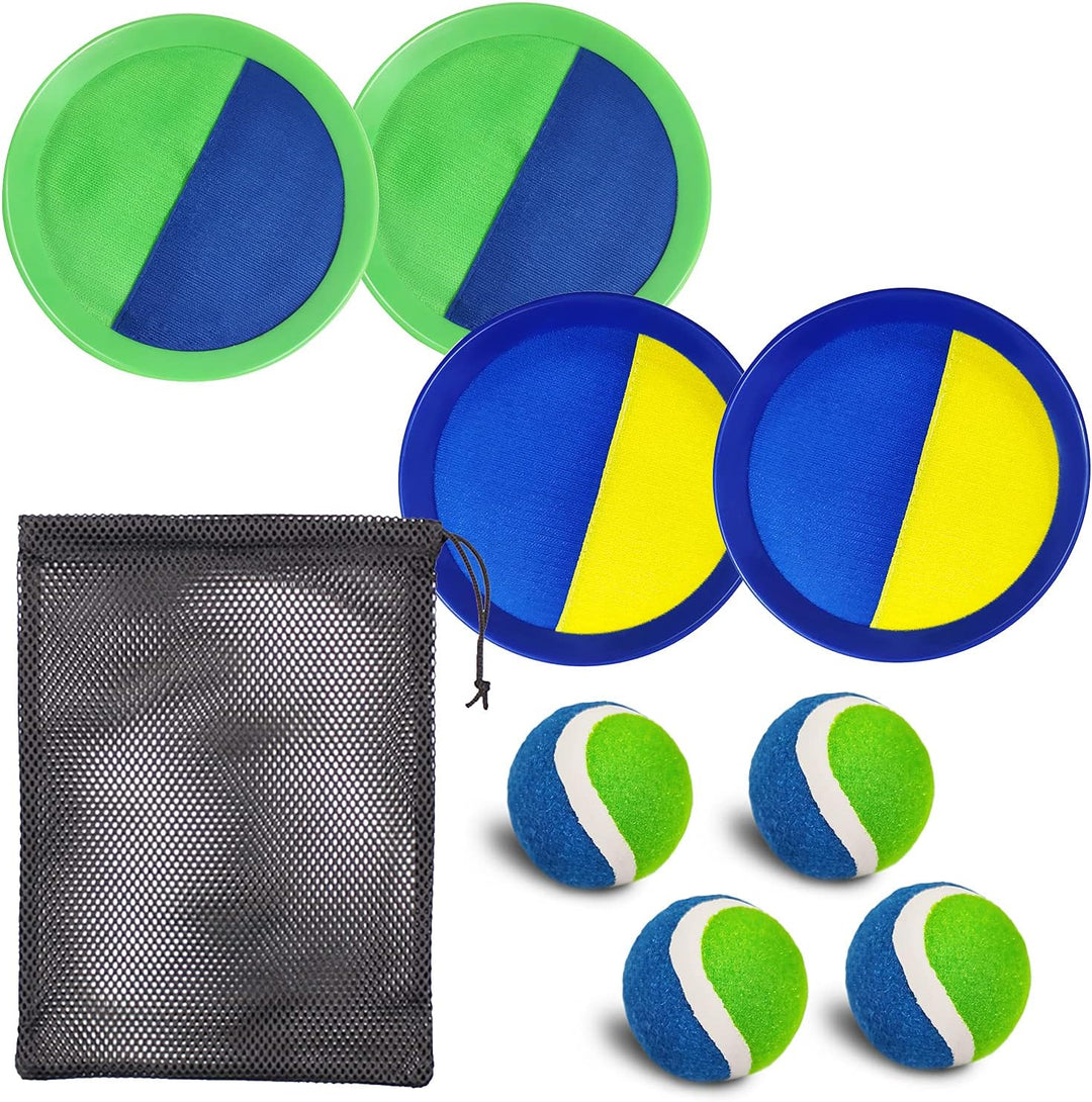 Jalunth Klettballspiel Klettball Strandspielzeug Strandspiele Wurfspiel Kinder Erwachsene Garten Out