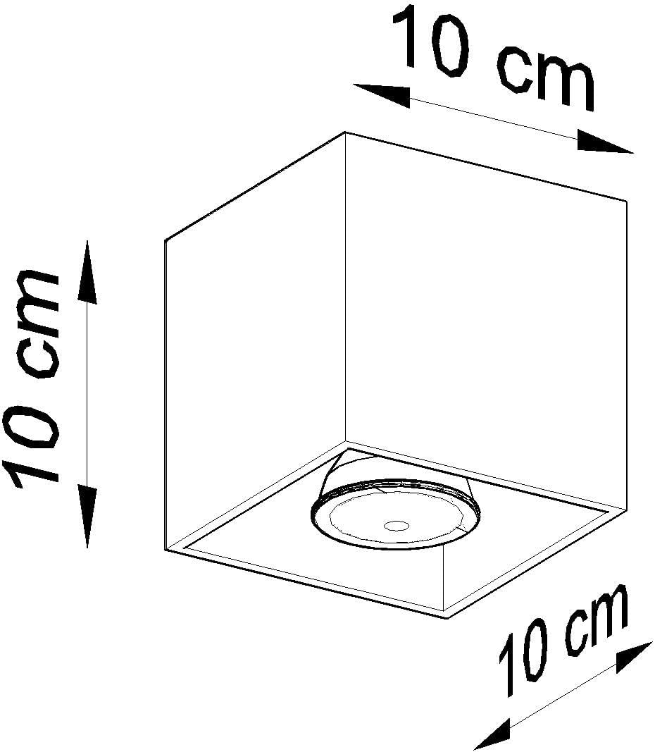 SOLLUX lighting Quad 1 Deckenleuchte mit Rechteckigem Schirm - Deckenleuchte Wohnnzimmer Pendelleuch