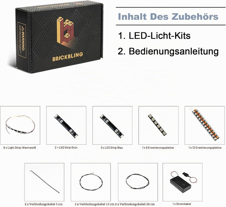 BrickBling Licht-Kit Kompatibel mit Lego Love 31214 (Kein Modell), Led Beleuchtungs Set Compatible w