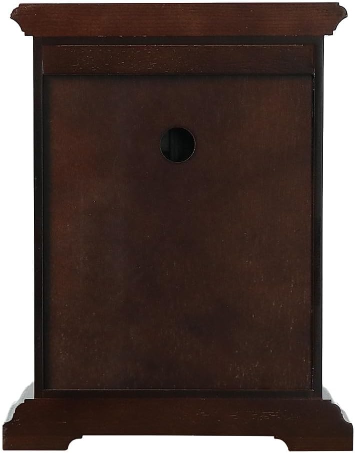 PRIM Design Holzuhr, Luxus Deko für Wohnzimmer, Schlafzimmer, Büro (Dunkelbraun/Gold), Dunkelbraun/G