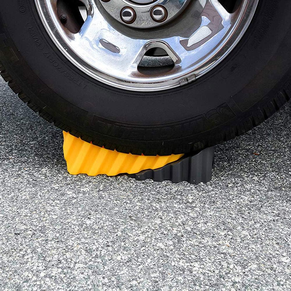 Camco 44425 gebogener Unterlegkeil für Wohnmobil, Wohnwagen oder Anhänger, einfache Drive-on-Nivelli