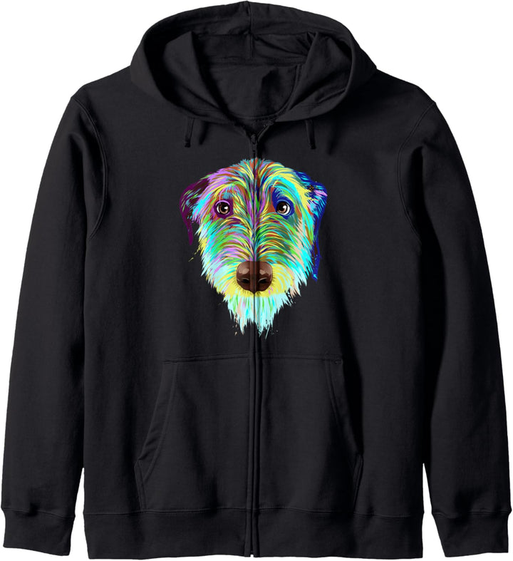 Splash Hund Irischer Wolfshund Kapuzenjacke