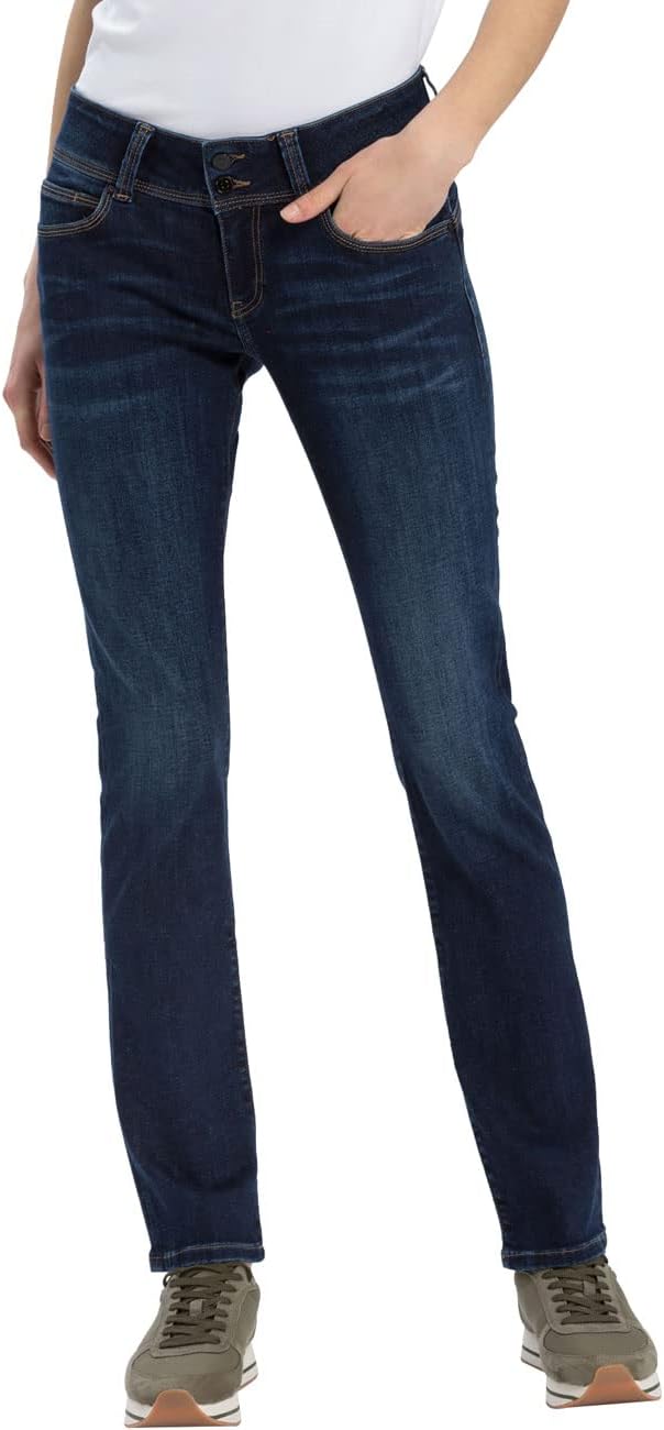 Cross Jeans Damen Loie - Regular Fit Blau Dark Blue W25-W34 Stretch Baumwolle Farbvariante:Dark 005