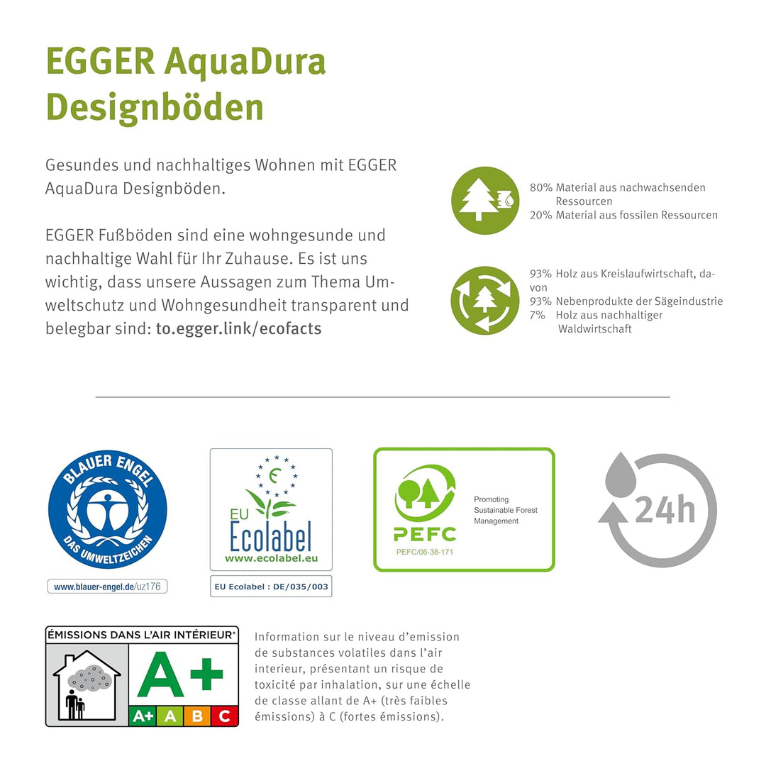 EGGER Aquadura Hybridboden EDF195 Camden Eiche natur 1292x193x7,5mm (1,995m²)