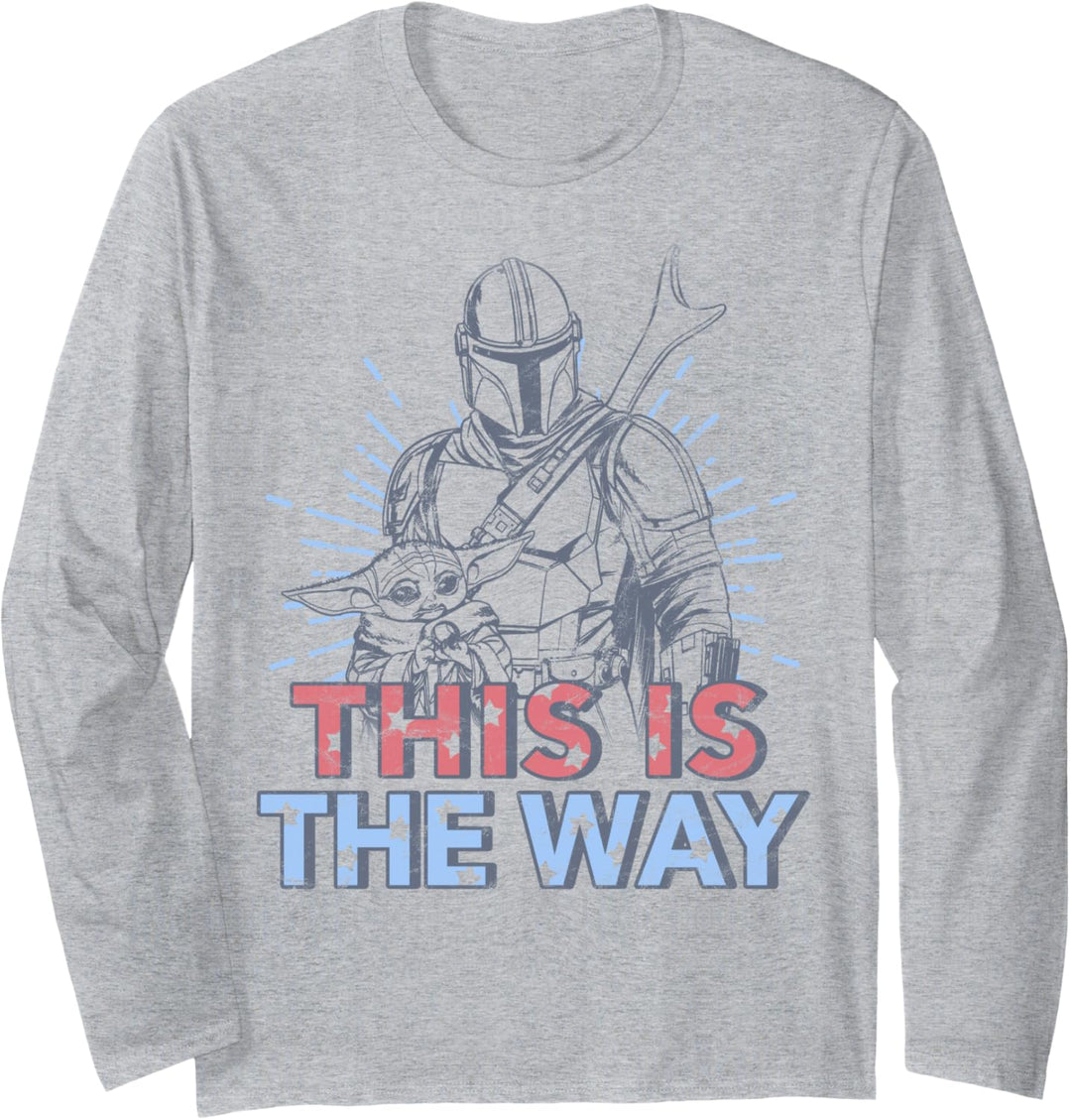 Star Wars: The Mandalorian Fourth Of July Mando & The Child Langarmshirt