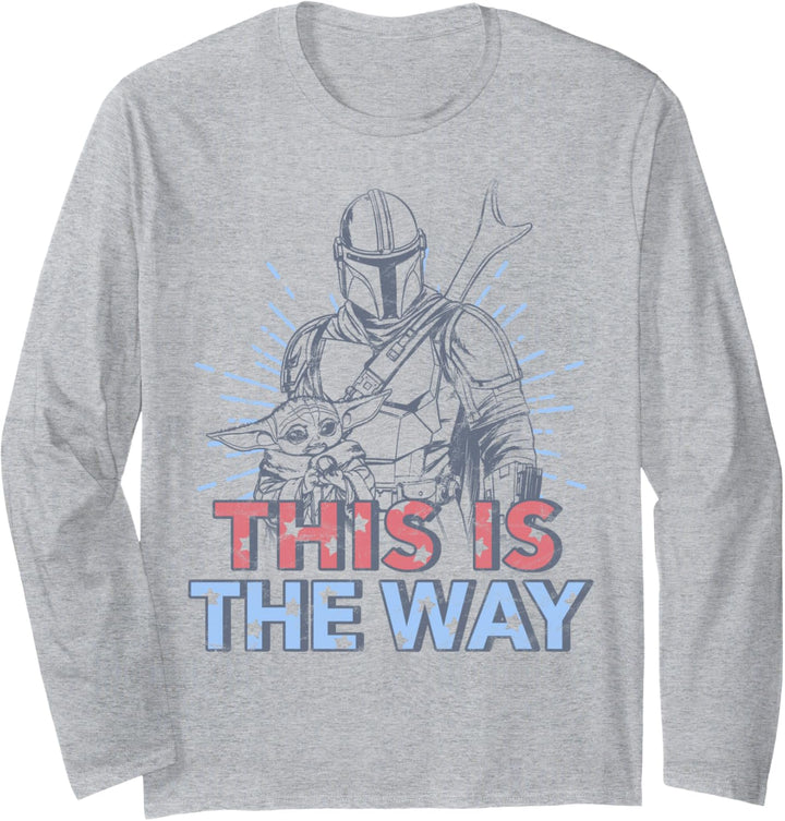 Star Wars: The Mandalorian Fourth Of July Mando & The Child Langarmshirt